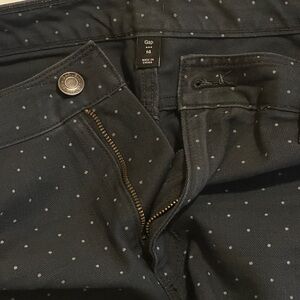 GAP Black Mini Skirt with White Polka Dots